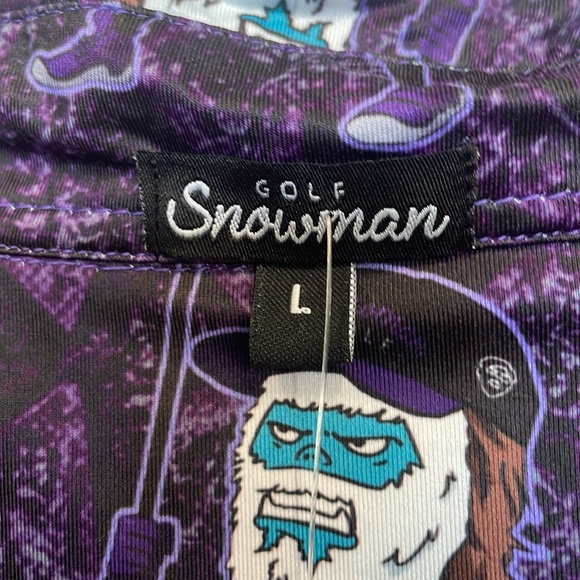 New Golf Snowman golf shirt. Baseball player with club pattern. Silly. Gift. - Picture 4 of 5